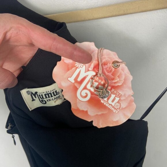 NWT Show Me Your Mumu Eliza One Shoulder Dress Black Size XXL New With Tags Boho - Picture 3 of 7